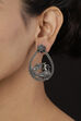 Black Metal Brass Earrings image number 1