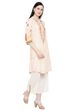 Peach Cotton Straight Kurta image number 3