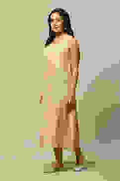 White Viscose Asymmetric Printed Dress image number 6