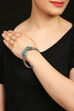 Oxidised Silver With Turquise Beads Bracelet image number 0