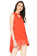 Peach Straight Viscose Indie Top image number 1