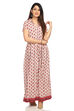 Red Flared Viscose Dress image number 0