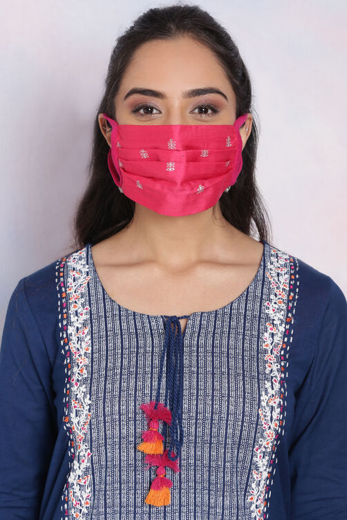 Fuschia Polyester Mask image number 0