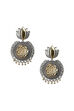 Lotus In Two Tone Earrings image number 1