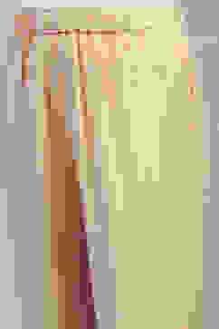 Gold Viscose Blend Solid Straight Pants image number 1