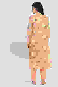 Peach Cotton Blend Straight Set image number 4