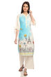 White Straight Cotton Kurta image number 0
