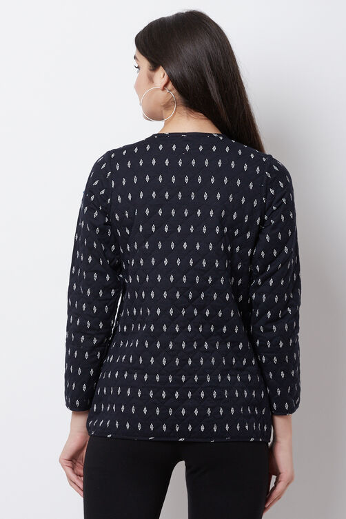 Black Cotton And Flex Straight Jacket image number 5