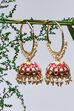 Red Metal Brass Earrings image number 4