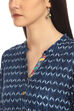 Indigo Straight Cotton Kurta image number 1