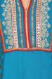 Blue Asymmetric Chiffon Kurta image number 3