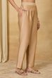 Black Viscose Blend Straight Pants image number 2