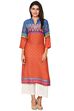 Orange Straight Modal Kurta image number 0