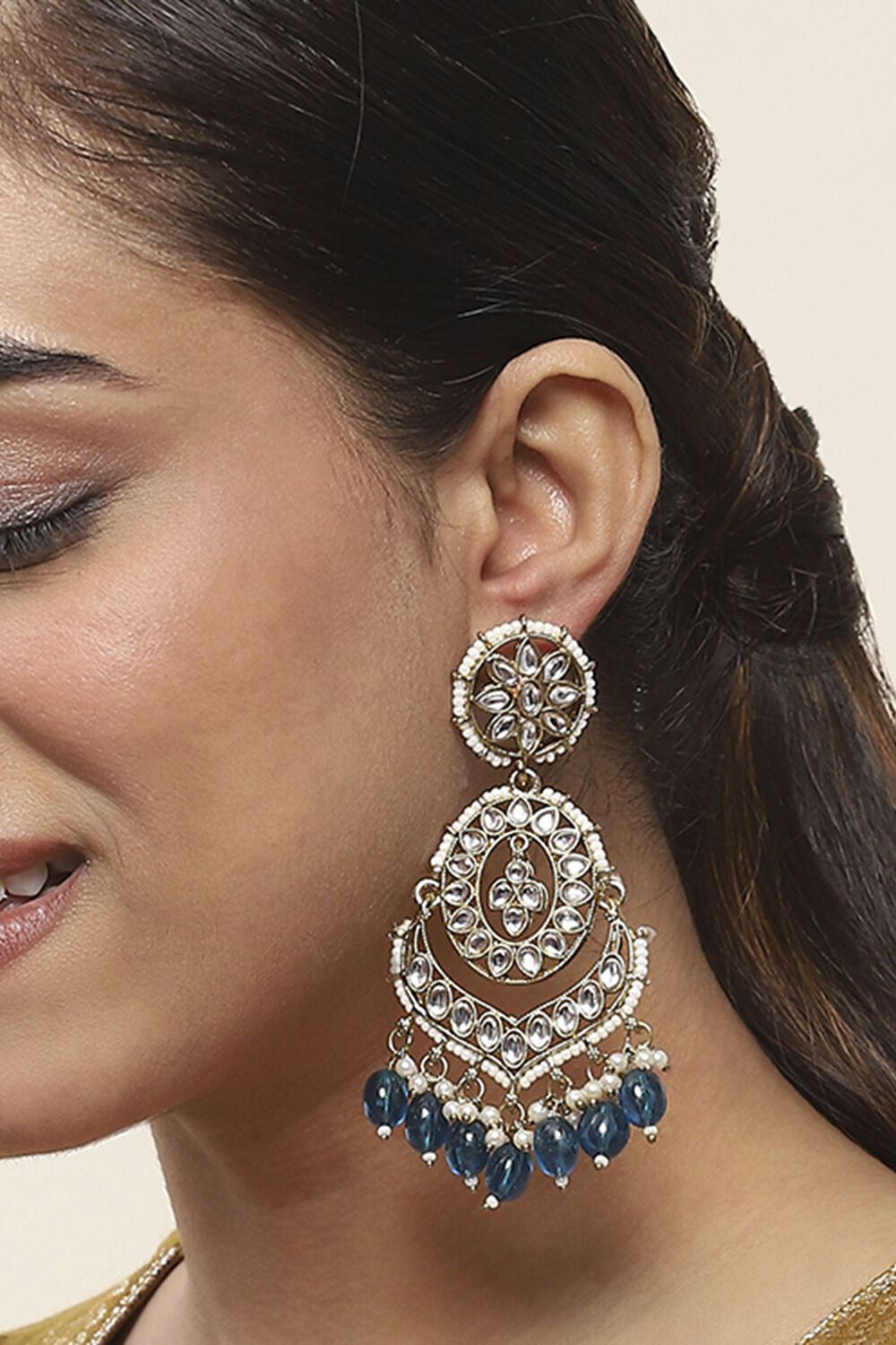 Dark Blue Oxidize Alloy Danglers image number 1