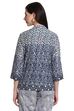 Indigo Rayon Front Open Indie Top image number 4