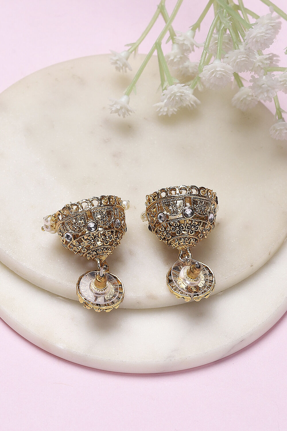 Gold Alloy Jhumka image number 2