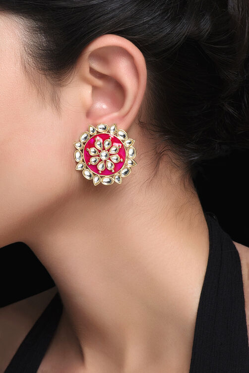 Wine Metal Brass Earring image number 0