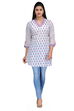 White Cotton Straight Kurta image number 0