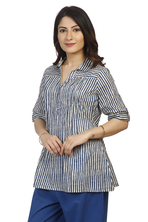 Red A Line Cotton Indie Top image number 3