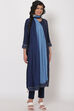 Navy Blue Art Silk Dupatta image number 0