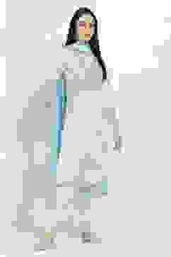 Blue Cotton Straight Set image number 5