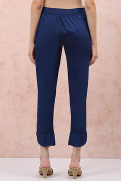 Navy Blue Art Silk Pants image number 4