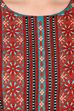 Red Kalidar Viscose Kurta image number 1