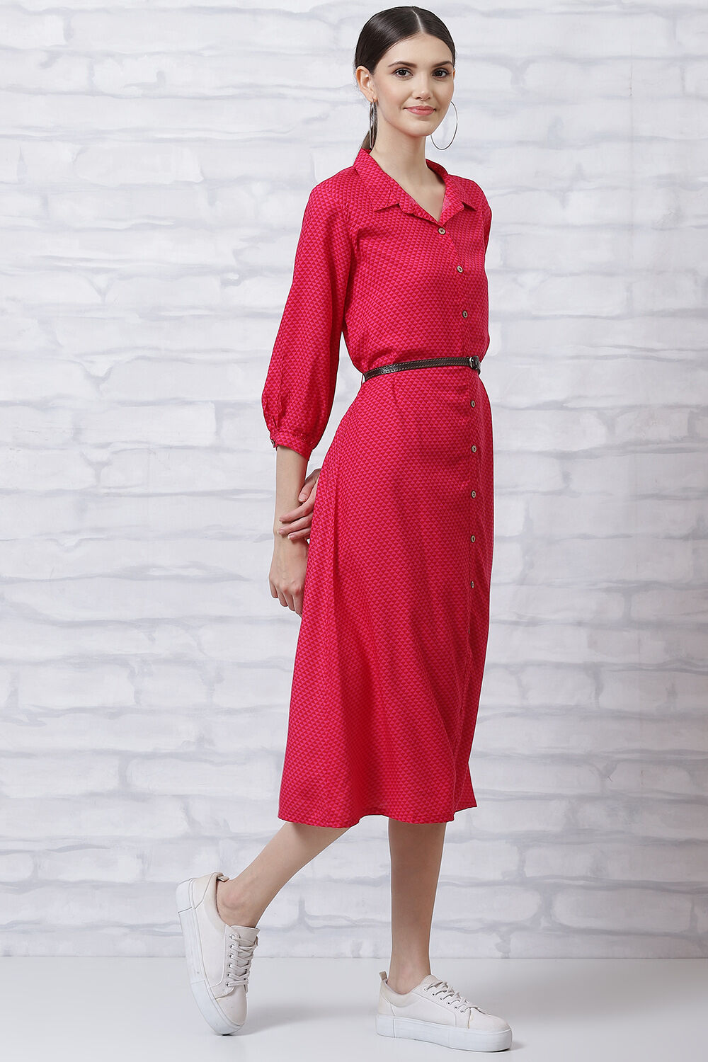 Fuchsia LIVA Straight Dress image number 3