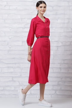 Fuchsia LIVA Straight Dress image number 3