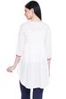 Ecru Rayon Front Open Indie Top image number 4