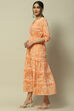 Peach Voile Tiered Dress image number 2