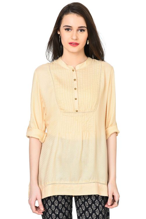 Beige Straight Modal Indie Top image number 0