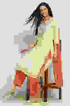 Gold Viscose Straight Set image number 0