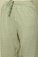 Sage Green Viscose Blend Straight Suit Set image number 2