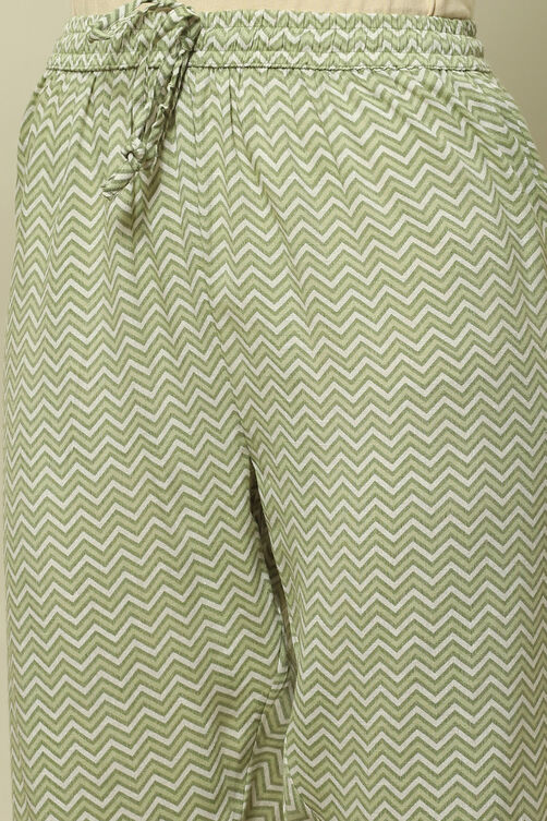 Sage Green Viscose Blend Straight Suit Set image number 2