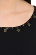 Black Straight Viscose Indie Top image number 5