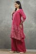 Purple Viscose Straight Kurta Pants Set image number 3