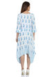 Peach Flared Viscose Dress image number 4