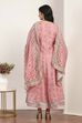 Pink Viscose Polyester A-line & Kalidar Kurtas image number 3