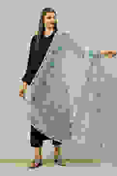 Blue Polyester Printed Dupatta image number 0