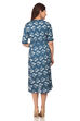 Blue A Line Viscose Rayon Dress image number 4