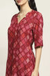 Red Viscose Rayon Printed Straight Kurta image number 1
