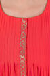 Orange Straight Polyester Kurta image number 1