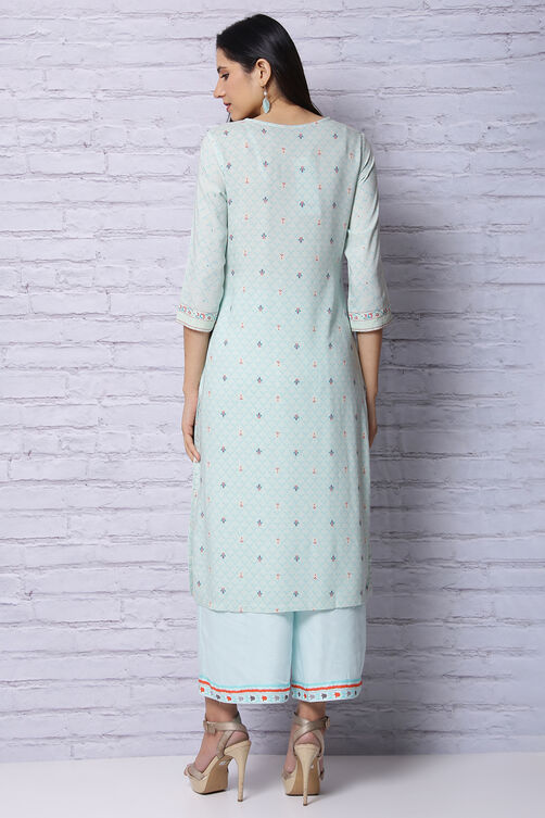 Green Viscose Rayon Straight Kurta image number 5