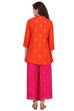 Orange Flared Viscose Indie Top image number 4