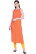 Coral Viscose Straight Kurta image number 0