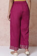 Wine LIVA Palazzo Pants image number 5