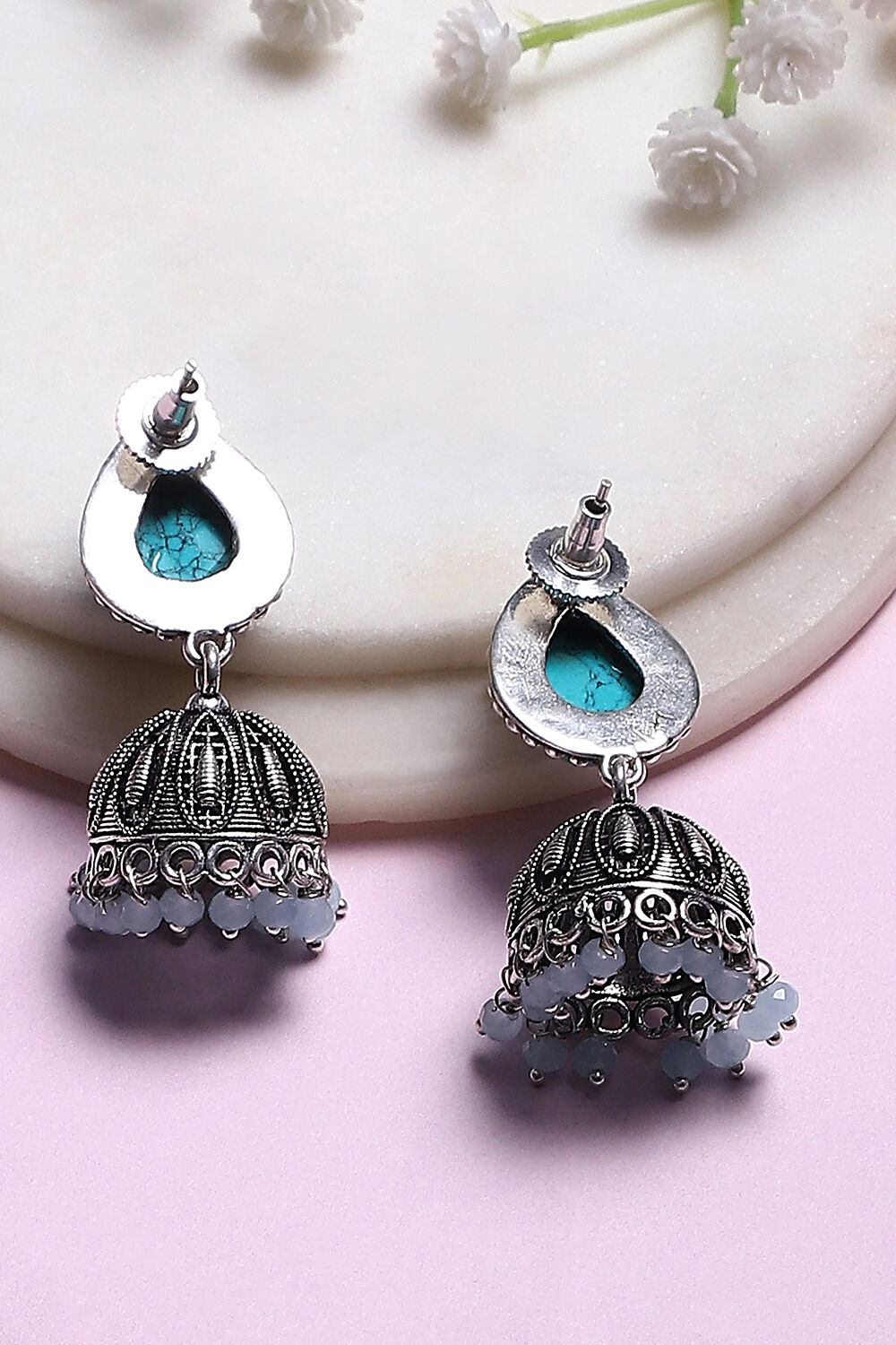 Turquoise Alloy Drop & danglers image number 2