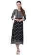 Black Flared Viscose Dress image number 0