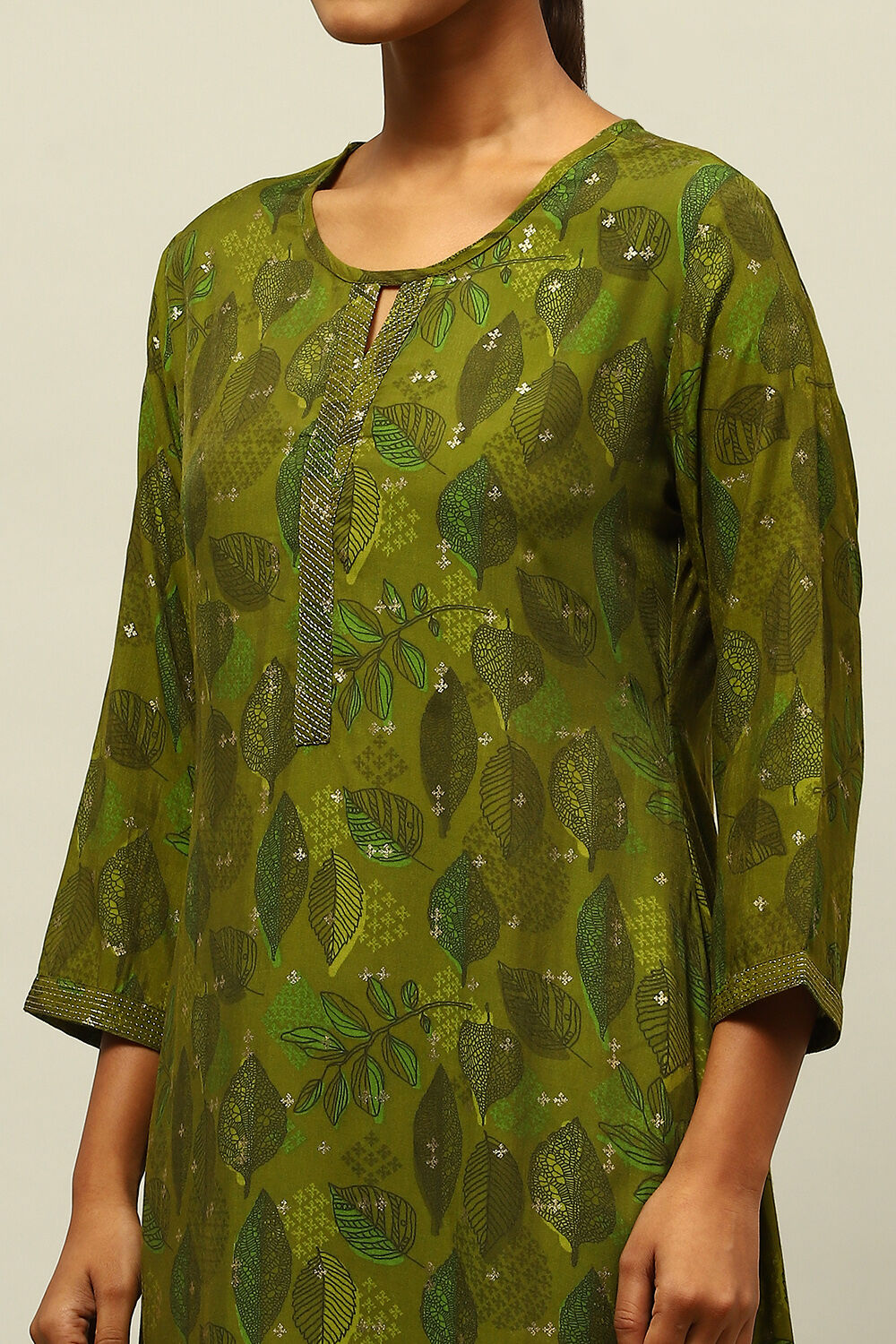 Magenta Printed Straight Suit Set image number 1